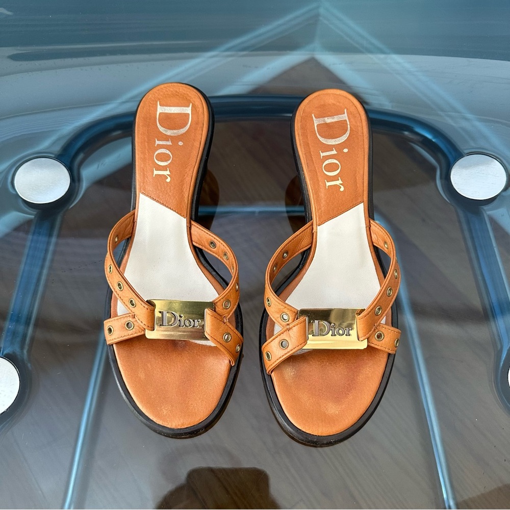 Dior Tan Brown Heels with Classic Elegance